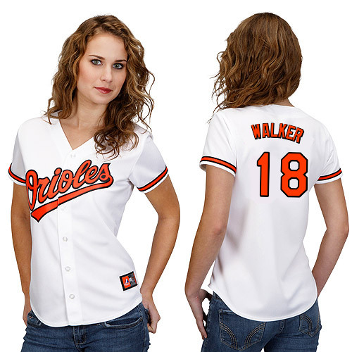Christian Walker #18 mlb Jersey-Baltimore Orioles Women's Authentic Home White Cool Base Baseball Jersey
